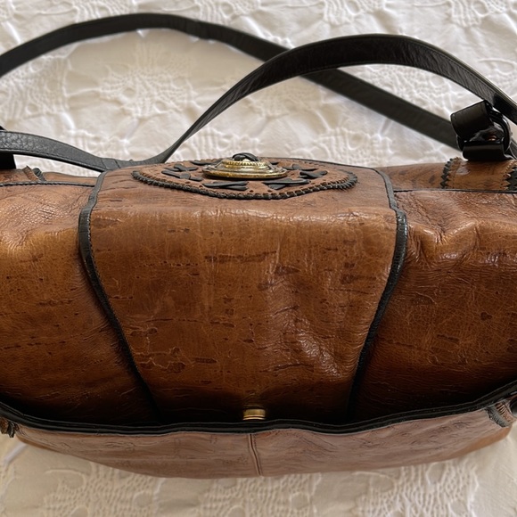 Large SHARIF Vintage Tote, Brown and Black, Very Good Condition, Made in USA - Picture 4 of 16